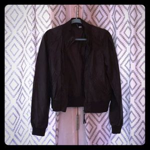 Leather Bomber Jacket